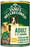 JAMES WELLBELOVED 6 x 800g Hund Dose Nassfutter Lamm & Huhn in Pastete