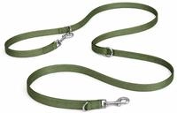 hundeleine - ziggi kaki trainingsleine - 250 cm x 25 mm - Nylon hundeleine - 3-Fach