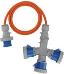 Brennenstuhl CEE Verl&auml;ngerungskabel mit 3-Fach Verteiler (2m H07RN-F 3G2,5, 3X...