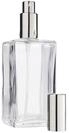 Fantasia Parfum Flakon leer 100ml mit Zerst&auml;uberpumpe, eckige Klarglas Flasche zum