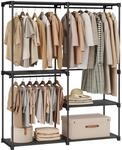 SONGMICS Kleiderschrank offen, Kleiderst&auml;nder, Kleiderstange, Garderobe, 3