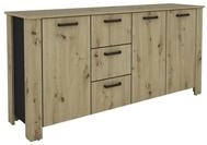 byLIVING Sideboard FARO/Stollenoptik / 3 T&uuml;ren und 3 Schubk&auml;sten/verstellbare