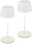 BRILONER - 2er-Set Mini LED Tischlampen kabellos IP44 mit Touch, stufenlos...