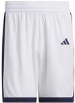 adidas Herren Mens Pulse Speed Bball Short Shorts, White/Team Navy Blue, M