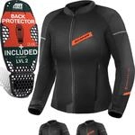 SHIMA X-MESH Motorrad Jacke Damen mit Protektoren AIRFORCE R&uuml;ckenprotektor