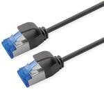 ROLINE Patchkabel Cat.6A (Class EA) S/FTP (PiMF), LSOH, PoE, schwarz, 0,3 m
