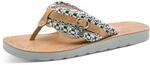 Tamaris Damen Zehentrenner Pantolette flach, blau, 36 EU