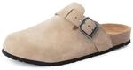 Tamaris Herren Fu&szlig;bett Pantolette Leder flach, beige, 46 EU