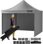 VEVOR Pavillon 304,8x304,8x320cm Gartenzelt 500D PU-Silber-Gewebe Faltpavillon