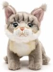 Uni-Toys - Maine-Coon-Katze, sitzend (grau) - 18 cm (H&ouml;he) - Pl&uuml;sch-Katze -