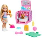 Barbie Chelsea Welpentrage-Spielset, kleine Blonde Puppe und Zubeh&ouml;r, Transportbox,