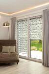 K-Home Klemmfix Doppelrollo Madrid ohne Bohren Stein Grau Bedruckt 90 x 200 cm...