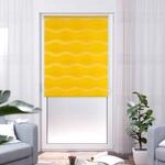 K-Home Klemmfix Doppelrollo Welle ohne Bohren - Gelb 60 cm x 200 cm (B x L)