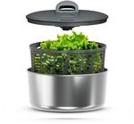 Zyliss Easy Spin Salatschleuder Edelstahl Klein, 3.5L, Mit Seilzug,...