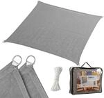 Relaxdays Sonnensegel, 5x5 m, HDPE, atmungsaktiv, Segel Garten & Balkon,...