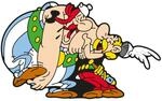 Plastoy Asterix Magnet Asterix und Obelix lachen - magnetisches PVC - 4 cm