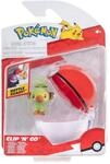Pok&eacute;mon Clip 'N' Go Grookey und Pok&eacute;-Ball &ndash; inklusive 5,1 cm gro&szlig;er Kampffigur