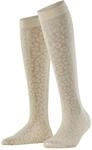 FALKE Damen Kniestr&uuml;mpfe Wild Breed 20 DEN W Kh transparent gemustert 1 Paar, Wei&szlig;
