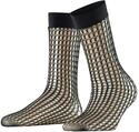 FALKE Damen Socken Wicker Game W So transparent gemustert 1 Paar, Schwarz Black 3009,