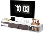 VEVOR TV Schrank h&auml;ngend Wandhalterung, Fernsehschrank mit Kabelloch,...
