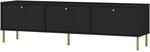 Selsey Oktio TV Lowboard, 50x180x40,8 cm, 3-t&uuml;rig, Elegant in Schwarz Graphit...