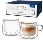 Villeroy & Boch &ndash; Artesano Hot&Cold Beverages Cappuccino-Glas mit Henkel Set 2