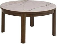 AC Design Furniture Ea rund Couchtisch, Tischplatte Creme poliert keramisch,...