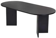 Stilvoller schwarzer Esstisch, 200 x 90 x 75 cm | 100% melaminbeschichtete