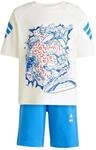 adidas Unisex Kids MARVEL AVENGERS T-SHIRT SET, off white/ray blue, 7-8 Years
