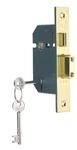 YALE B-M550-PB-65 Einsteckschloss mit 5 Hebeln, hohe Sicherheit, poliertes Messing,
