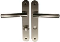 Alpertec 32858673 Edelstahl/Chrom Tina-LS f&uuml;r Badt&uuml;ren WC Dr&uuml;ckergarnitur