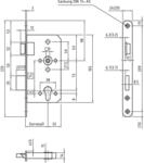 BMH 1013.000545 Fluchtt&uuml;rschloss T&uuml;rschloss Links DM65 Stulp 24mm f&uuml;r 1