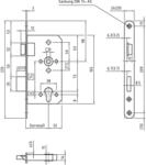 BMH 1013.000627 Fluchtt&uuml;rschloss T&uuml;rschloss PZW Links DM65 Stulp 24mm f&uuml;r 1