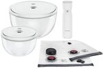 ZWILLING Fresh & Save Bowls Vakuum Starter Set 9-tlg, 2 Glaslsch&uuml;sseln mit 2