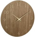 TFA Dostmann Holz-Wanduhr analog, 60.3072.23, Quarzuhr, Deko-Accessoire f&uuml;r Zuhause,