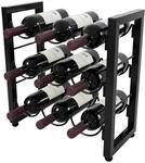 Relaxdays Weinregal, 9 Flaschen, Metall, HxBxT: 36 x 35 x 17 cm, Weinhalter...