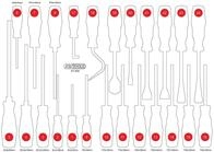 KS Tools 811.3024-97 Leere Schaumstoffeinlage zu 811.3024