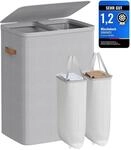 SONGMICS W&auml;schekorb, 170 L W&auml;schesammler 2 F&auml;cher, W&auml;schesortierer, leichter