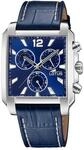 Lotus Herren Analog Uhr Blau Leder - Quarz - Chronograph - Mineralglas - 5 ATM