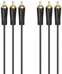 Hama Audio-Video-Kabel, 3 x Cinch M/3 x RCA M, 3 Meter, vergoldete Kontakte