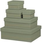Rhodia 194564C - Set mit 5 Boxen, small, viereckig 16x16 cm, viereckig 20x20 cm,