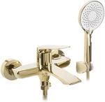 Rea Badewannenarmatur mit Handbrause Avalon Gold, Komplettset, modern -