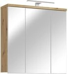 Forte VERIS Spiegelschrank 70, moderner Badezimmerschrank mit Spiegel,
