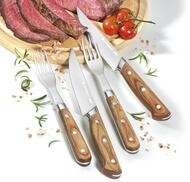 Zassenhaus Steakbesteck 2er-Set mit Griffen aus Pakkaholz, Steakbesteck-Set in