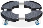 Relaxdays Pflanzenroller, ausziehbarer Blumenroller, &Oslash; 40-57,5 cm, Kunststoff,...