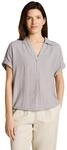 TOM TAILOR Damen 1049797 Bluse, 39664-Taupe Grey White Stripe, 36