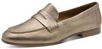 Tamaris Damen Loafer flach Leder, metallic, 39 EU