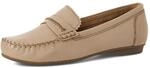 Marco Tozzi Damen Mokassin Leder Studiert, beige (Taupe), 41 EU