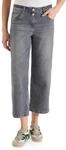 Cecil High Waist Wide Leg Jeans im Loose Fit mid Grey Used wash 31