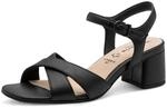 Tamaris Damen Wide Fit Sandalen mit Absatz aus Leder mit verstellbarem Riemen,
